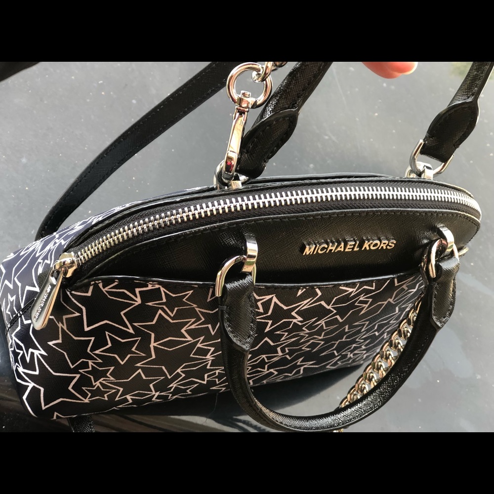Michael kors Emmy small dome satchel Blk/wht bag - Picture 5 of 8